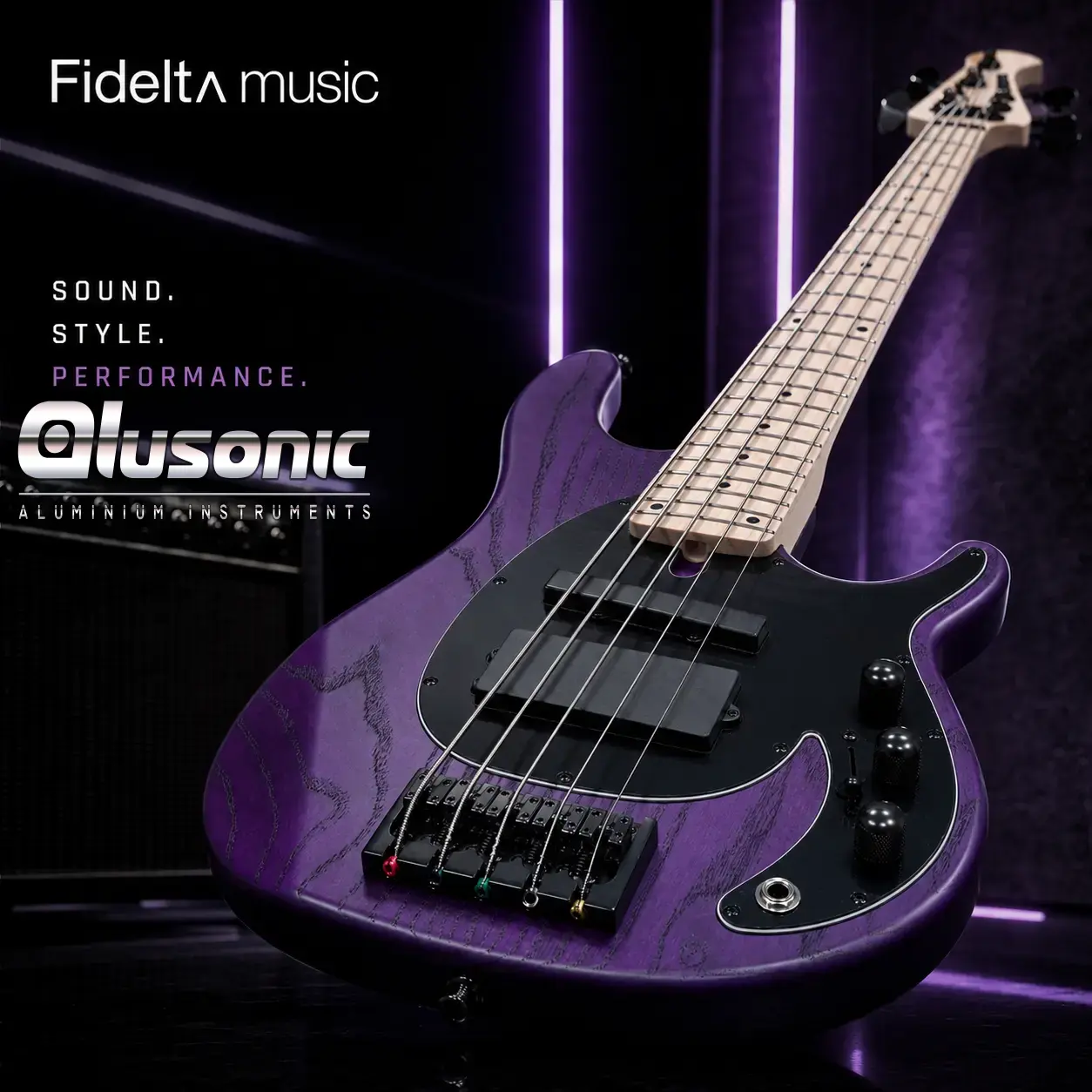 Alusonic Django Basic 5 Purple Basso Elettrico 5 Corde